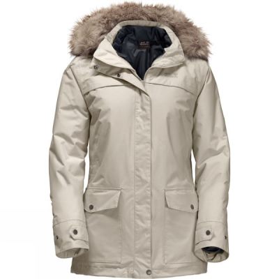 Chaquetas Jack Wolfskin Rocky Shore 3-in-1 Mujer Beige Claro / Azules Oscuro - Chile IUC081539